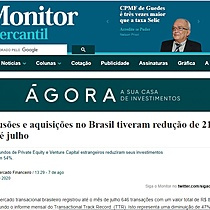 Fuses e aquisies no Brasil tiveram reduo de 21% at julho